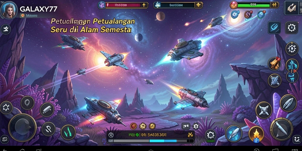 Gameplay menarik di galaksi penuh warna di GALAXY77.