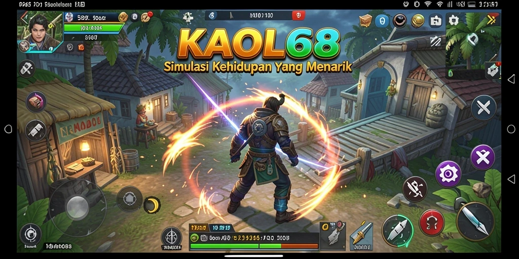 Tampilan gameplay KAOL68 yang mendebarkan dalam simulasi kehidupan.