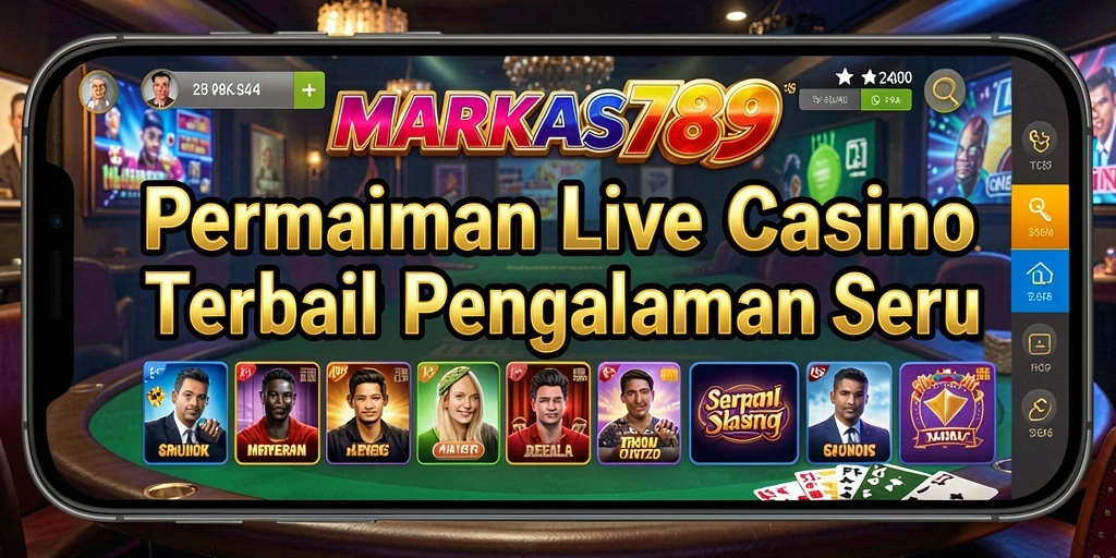 Menampilkan suasana permainan Live Casino yang menarik dan interaktif.
