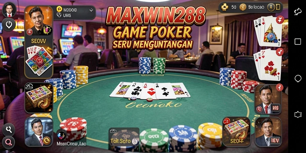Tampilan screenshot gameplay Poker yang menegangkan dan seru.