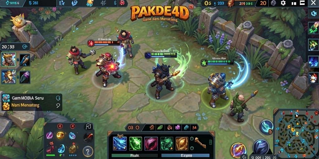 Tampilan gameplay seru dalam PAKDE4D, penuh aksi dan strategi.
