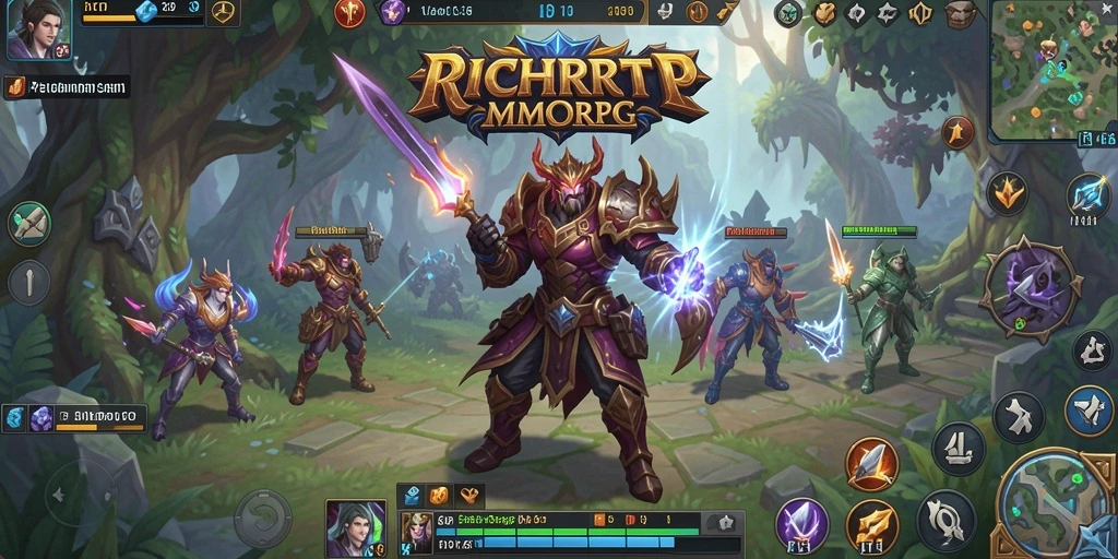 Screenshot dari gameplay RICHRTP yang menunjukkan aksi seru dalam MMORPG.