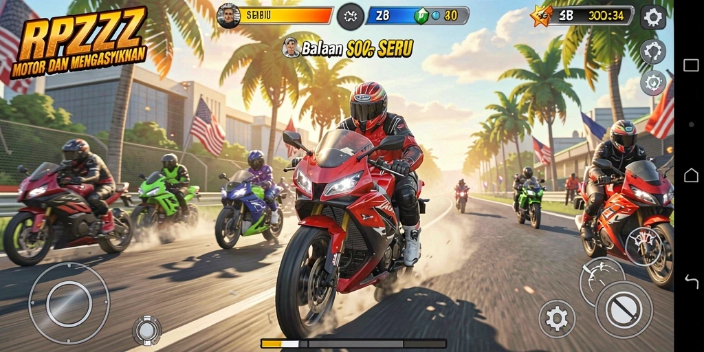 Screenshot gameplay RPZZZ yang seru dan mendebarkan.