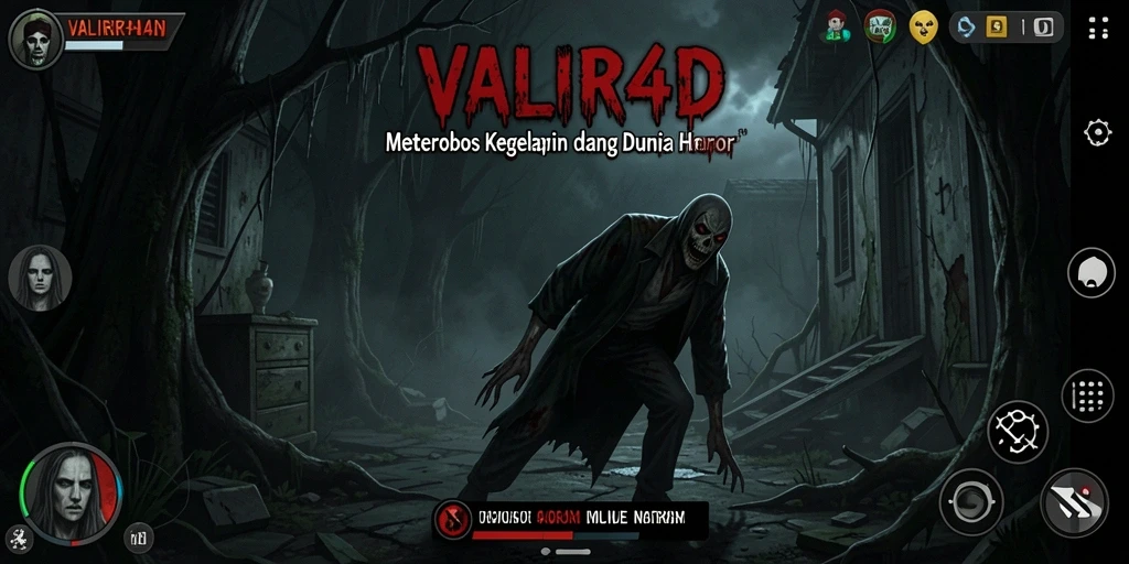 Screenshot menampilkan aksi menegangkan dalam <strong>VALIR4D</strong> dengan suasana horor yang kental.