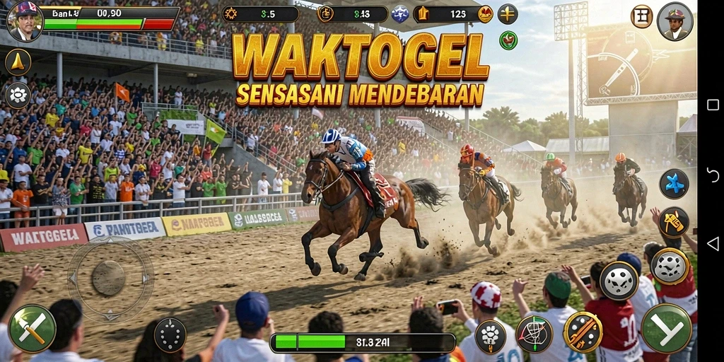 Gameplay balapan seru dalam WAKTOGEL dengan grafis yang memukau.